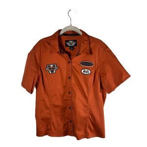 Vintage 90’s Harley Davidson Cinnamon Brown Button Down Shirt